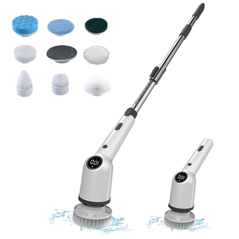 Cordless 360° Spin Scrubber with 8 Heads