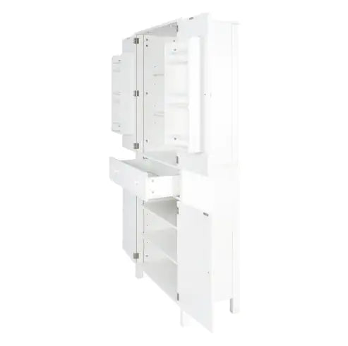 70.87Tall Kitchen Pantry, Storage Cabinet , Kitchen Cabinet , Drawer And Adjustable Shelves, For Kitchen, Dining Room, White