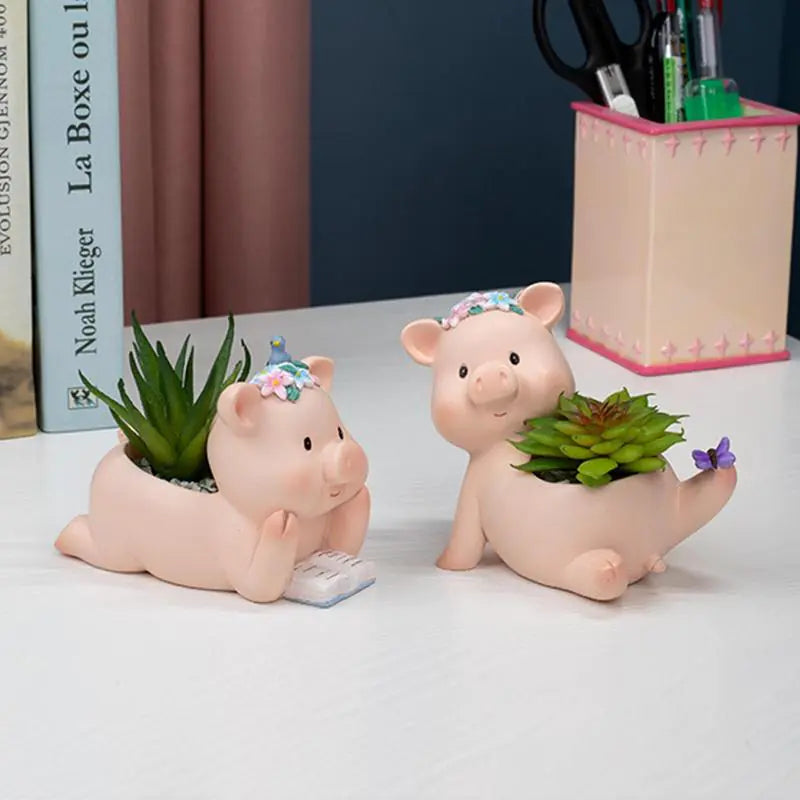 Adorable Piggy Succulent Planter Pot Set